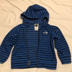 The North Face Toddler blue fleece hoodie size 3T